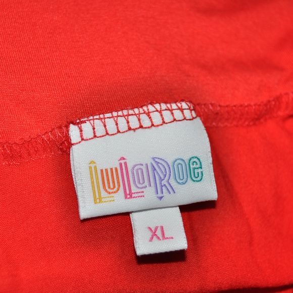 New LULAROE Solid Red Jersey A-Line Maxi Skirt G1 - Picture 6 of 8